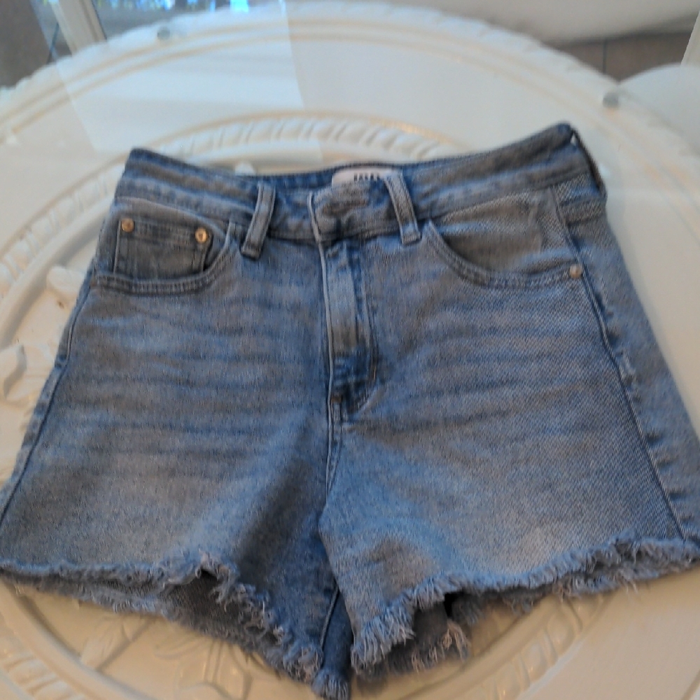 Just Black Light Blue Jean Shorts Small Medium Wash